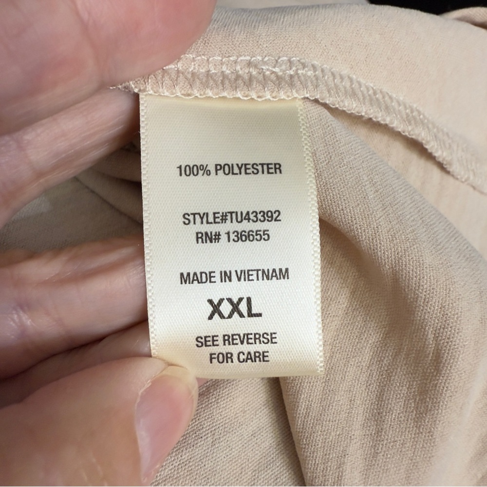 Beacon Apparel short sleeve cream top size XXL - Picture 9 of 10